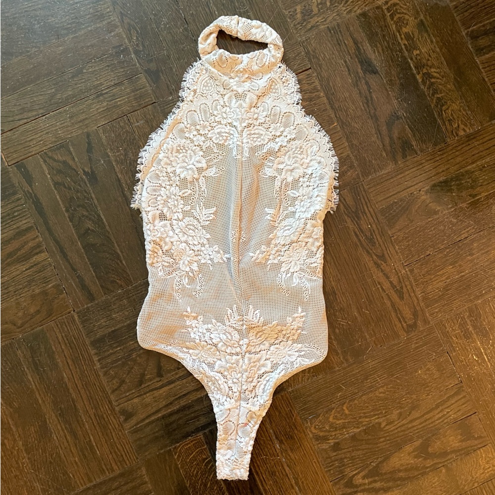 White lace bodysuit from Free People